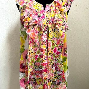 Apostrophe Sleeveless Sheer Top